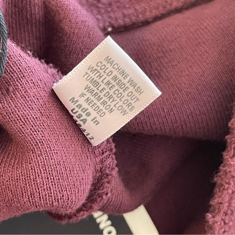 Monrow Teddy Fleece Slouchy Sweatpants Merlot Size Medium New - Picture 13 of 16